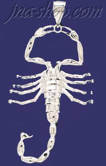Sterling Silver DC Very Big Scorpion Charm Pendant - Click Image to Close