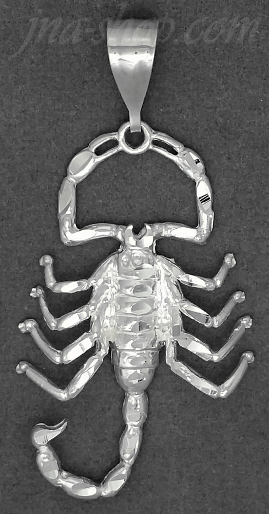 Sterling Silver DC Big Scorpion Charm Pendant - Click Image to Close