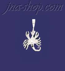 Sterling Silver DC Scorpion Charm Pendant - Click Image to Close