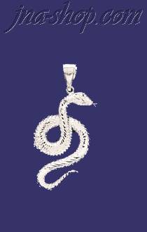 Sterling Silver DC Big Snake Charm Pendant - Click Image to Close