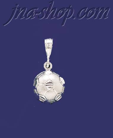 Sterling Silver DC Football Soccer ball Charm Pendant - Click Image to Close