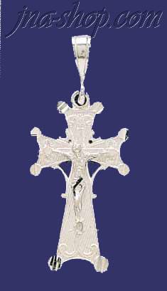 Sterling Silver Dia-Cut Cross Charm Pendant - Click Image to Close