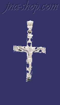 Sterling Silver Dia-Cut Cross Charm Pendant - Click Image to Close