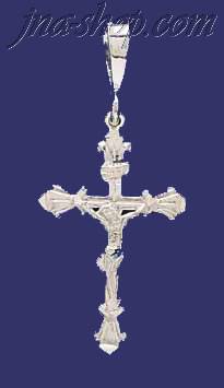 Sterling Silver Dia-Cut Cross Charm Pendant - Click Image to Close