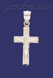 Sterling Silver Dia-Cut Cross Charm Pendant - Click Image to Close