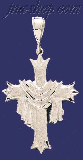 Sterling Silver DC Cross w/Shroud Charm Pendant - Click Image to Close