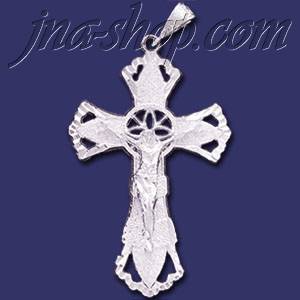 Sterling Silver DC Big Cross Crucifix Charm Pendant - Click Image to Close