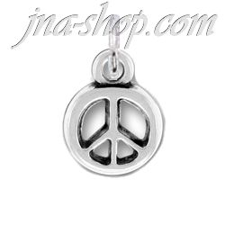 Sterling Silver 10MM PEACE SIGN CHARM - Click Image to Close