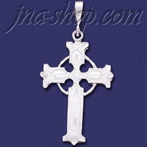 Sterling Silver DC Cross w/Circle Charm Pendant - Click Image to Close
