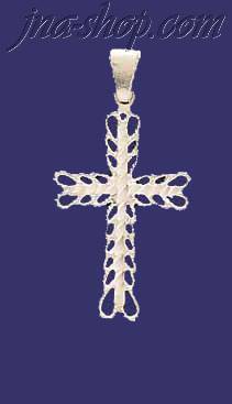 Sterling Silver DC Filigree Cross Charm Pendant - Click Image to Close