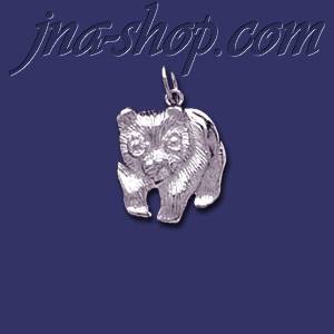 Sterling Silver Panda Bear Animal Charm Pendant - Click Image to Close