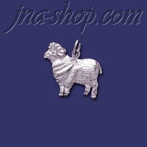 Sterling Silver Sheep Animal Charm Pendant - Click Image to Close