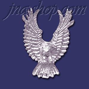 Sterling Silver Eagle (Y shape) Animal Charm Pendant - Click Image to Close