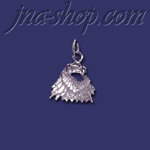 Sterling Silver Eagle Head Animal Charm Pendant - Click Image to Close