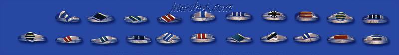 Sterling Silver 36 Enamel Baby Rings Package - Click Image to Close
