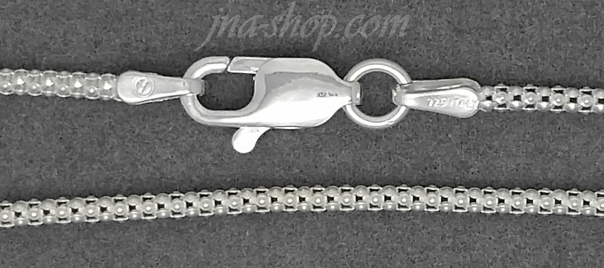 18" Sterling Silver Popcorn Chain 1.75mm - Click Image to Close