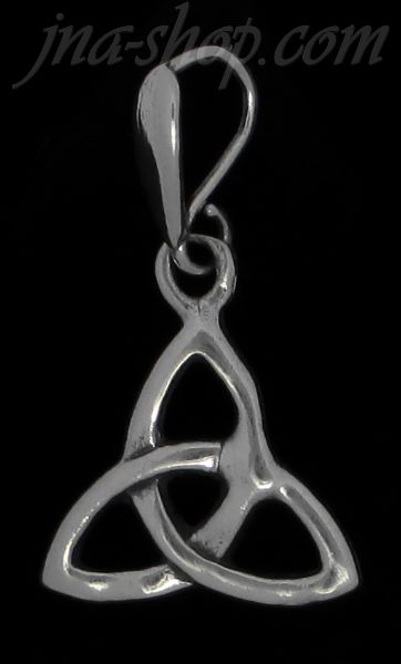 Sterling Silver Celtic Trinity Knot Charm Pendant - Click Image to Close