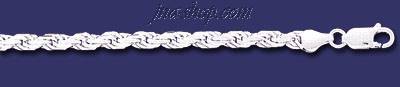 Sterling Silver 22" Rope Chain 4.5mm - Click Image to Close