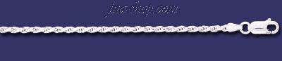 Sterling Silver 24" Rope Chain 2.25mm - Click Image to Close