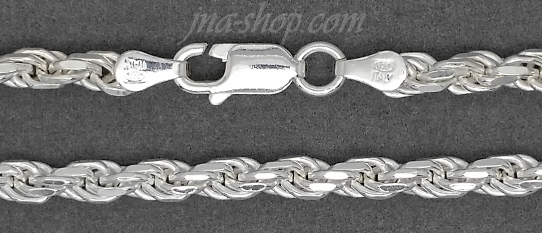 Sterling Silver 30" Rope Chain 4mm - Click Image to Close