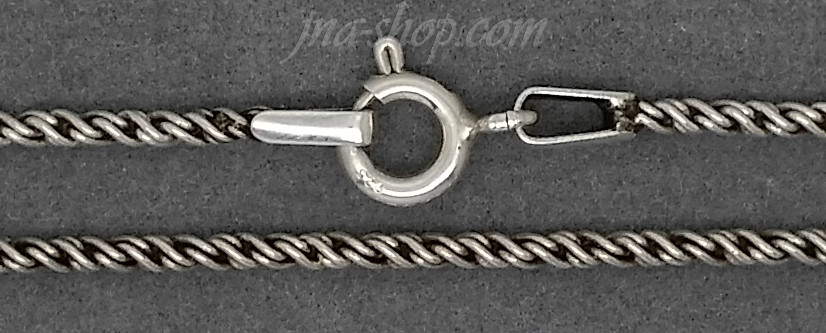 18" Sterling Silver Antiqued Rope Chain 1.6mm - Click Image to Close