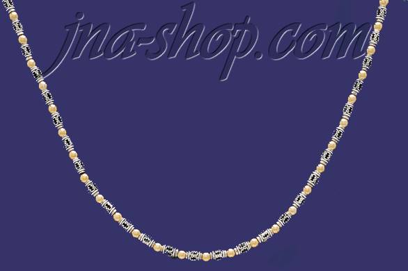 Sterling Silver 16" Two Tone Necklace 5.5mm - Click Image to Close
