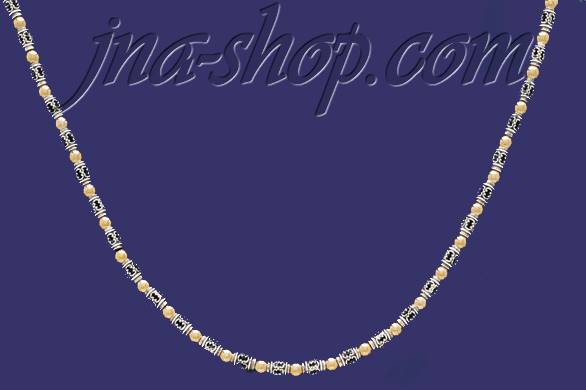 Sterling Silver 8" Two Tone Bracelet 5.5mm - Click Image to Close