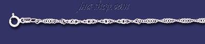 Sterling Silver 22" Singapore Chain 3mm - Click Image to Close