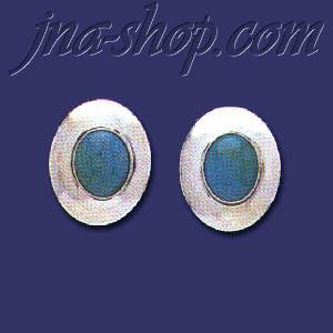 Sterling Silver Genuine American Indian Turquoise Earrings - Click Image to Close