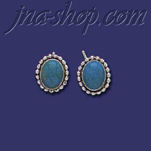 Sterling Silver Genuine American Indian Turquoise Earrings - Click Image to Close