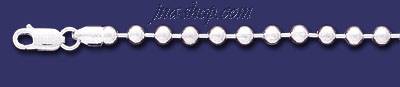 Sterling Silver 7" Ball Bead Chain 5mm - Click Image to Close