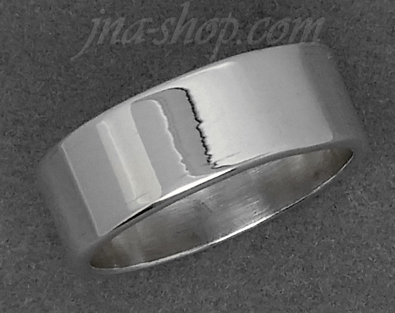 Sterling Silver Wedding Band Ring 7mm sz 6 - Click Image to Close