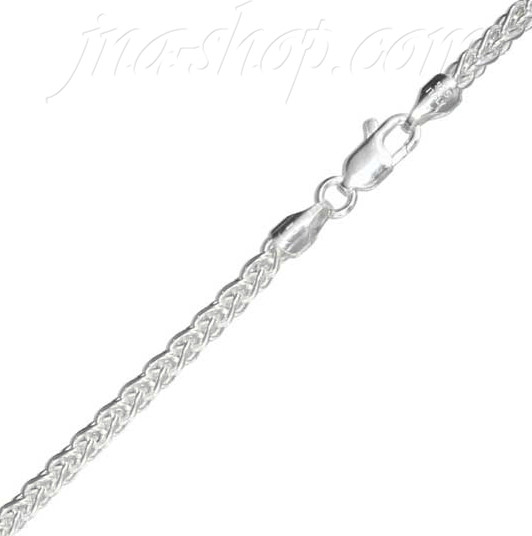 24" Sterling Silver Wheat Chain 2.6mm - Click Image to Close