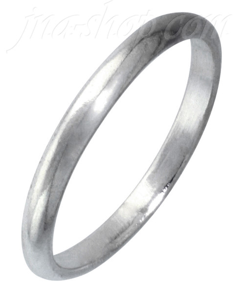 Sterling Silver Wedding Band Ring 2mm sz 7 - Click Image to Close