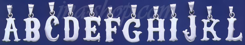 Sterling Silver Initial Letter F Charm Pendant - Click Image to Close