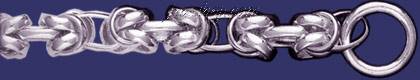 Sterling Silver 9" Byzantine Handmade Bracelet 13mm - Click Image to Close