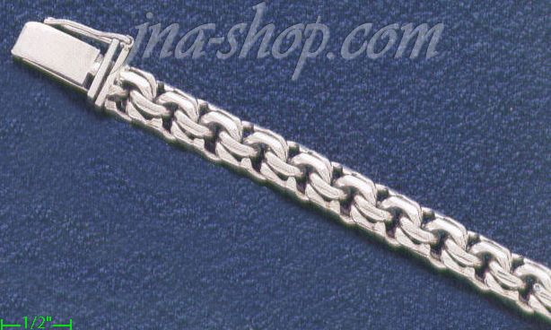 Sterling Silver 8" Handmade Bracelet 10mm - Click Image to Close