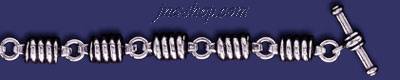 Sterling Silver 9" Bar Handmade Bracelet 7mm - Click Image to Close