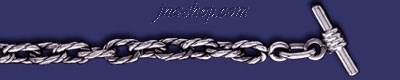 Sterling Silver 8" Rope Cable Handmade Bracelet 7mm - Click Image to Close