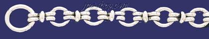Sterling Silver 8" Handmade Bracelet 13mm - Click Image to Close