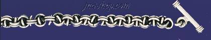 Sterling Silver 9" Rolo Mariner Handmade Bracelet 9mm - Click Image to Close