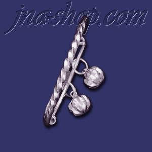 Sterling Silver Bell Rattle Girls Bangle 3mm - Click Image to Close