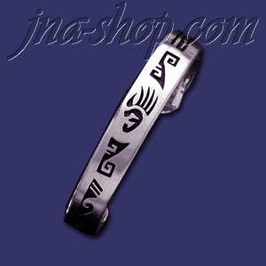 Sterling Silver Native American Design Cuff Bangle 12mm - Click Image to Close