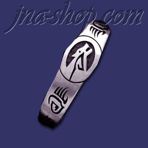 Sterling Silver Native American Design Cuff Bangle 20mm - Click Image to Close