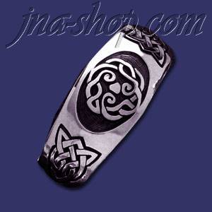 Sterling Silver Celtic Cuff Bangle 27.5mm - Click Image to Close