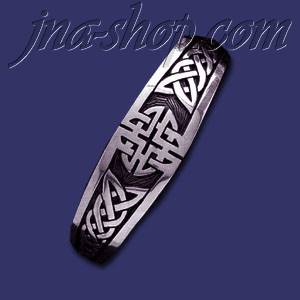 Sterling Silver Celtic Cuff Bangle 20mm - Click Image to Close