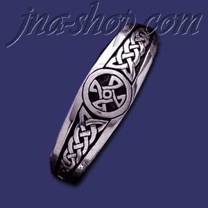 Sterling Silver Celtic Cuff Bangle 22mm - Click Image to Close