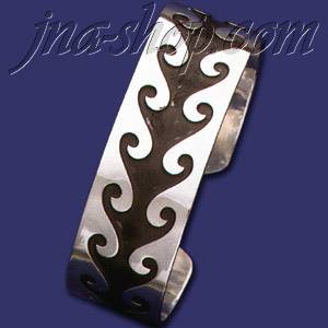 Sterling Silver Celtic Cuff Bangle 21mm - Click Image to Close