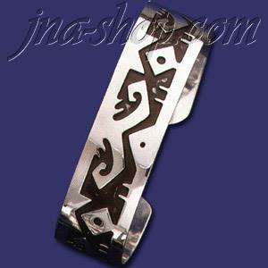 Sterling Silver Celtic Cuff Bangle 19mm - Click Image to Close