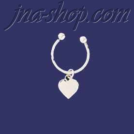 Sterling Silver 4" Heart Cuff Bangle 3mm - Click Image to Close